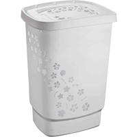 Rotho Wasdoos „Flowers” 55 L grijs 44,7 x 34,7 x 60,4 cm.