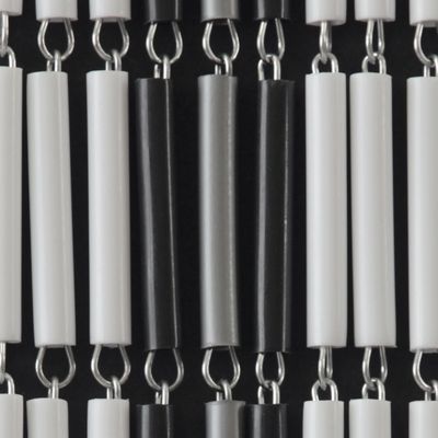 Sunarts kant en klaar vliegengordijn 90 x 210 Banen wit / zwart / zilver model 408