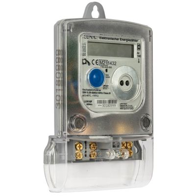 KWH-meter 1f 60A voor meterbord MID geijkt klasse B Luna elektronisch