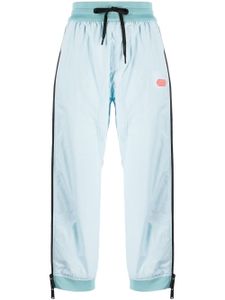 DSQUARED2 pantalon zippé à patch logo - Bleu