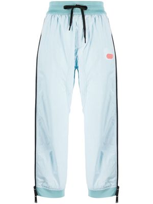 DSQUARED2 pantalon zippé à patch logo - Bleu