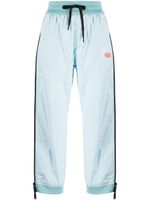 DSQUARED2 pantalon zippé à patch logo - Bleu