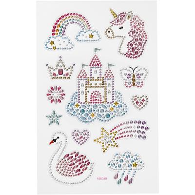 Creativ Company Diamond stickers, unicorn univers, vel 10x16 cm, 1 vel