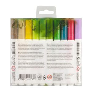 Brushpen Talens Ecoline set botanisch blister ÃƒÆ’ 10 stuks assorti