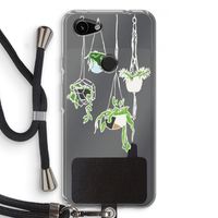Hang In There: Pixel 3a Transparant Hoesje met koord