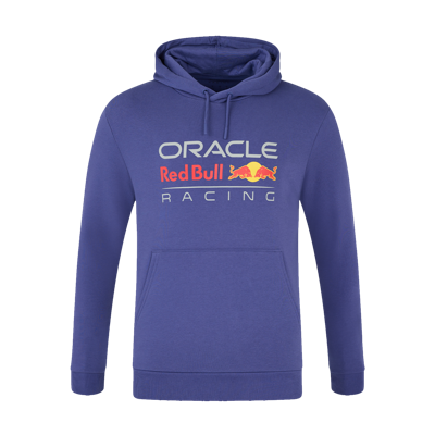 Red Bull Racing Truien - 164-170 - Kids - Large Front Logo Hoodie - Blauw - Max Verstappen