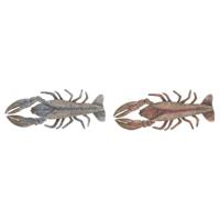 Wanddecoratie Home ESPRIT Metaal Paulownia hout 60 X 2,5 X 25 CM (2 Stuks)