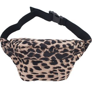 Heuptasje/buideltasje/fanny pack beige luipaardprint 26 x 16 cm