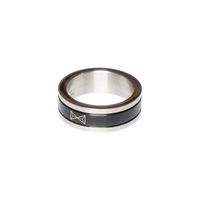 AZE Jewels Ring Sphere Inox/Noir | Maat 19 - thumbnail