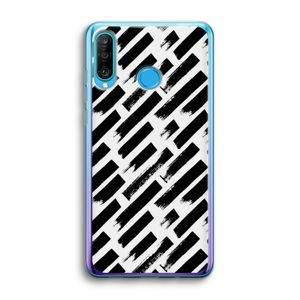 Zwarte vegen: Huawei P30 Lite Transparant Hoesje