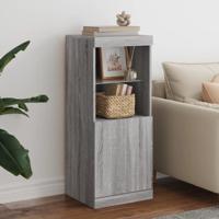 Dressoir met LED-verlichting 41x37x100 cm grijs sonoma eiken - thumbnail