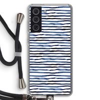 Verrassende lijnen: Samsung Galaxy S21 FE Transparant Hoesje met koord