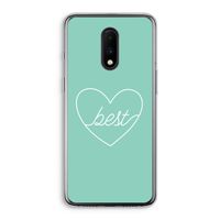 Best heart pastel: OnePlus 7 Transparant Hoesje Best heart pastel: OnePlus 7 Transparant Hoesje