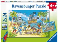Ravensburger puzzel  2x24 stukjes avontureneiland