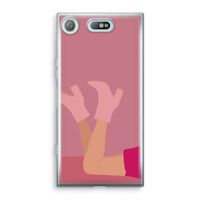 Pink boots: Sony Xperia XZ1 Compact Transparant Hoesje