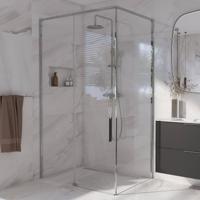 Saqu Syra douchecabine met schuifdeur incl. antikalk 100x90cm chroom