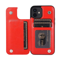 iPhone 16 Pro Max hoesje - Backcover - Pasjeshouder - Portemonnee - Kunstleer - Rood - thumbnail