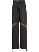 Moncler panelled straight-leg cargo trousers - Marron - thumbnail