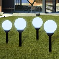 VidaXL Tuinpadlampen 4 st met grondpin led 15 cm