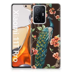 Xiaomi 11T | 11T Pro TPU Hoesje Pauw met Bloemen