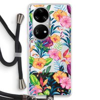 Tropisch 2: Huawei P50 Pro Transparant Hoesje met koord Tropisch 2: Huawei P50 Pro Transparant Hoesje met koord