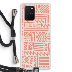 Marrakech Pink: Samsung Galaxy S10 Lite Transparant Hoesje met koord