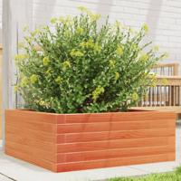 VidaXL Plantenbak 60x60x23 cm massief grenenhout wasbruin