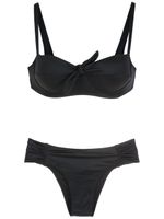 Brigitte bikini à détail noué - Noir