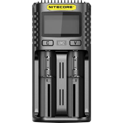 NiteCore UM2 Batterijlader LiFePO4, Li-ion, NiCd, NiMH 10440, 14500, 14650, 16340, 16500, 16650, 17350, 17500, 17650, 18350, 18490, 18500, 18650, 18700, 20700,