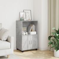 Rolkast 55x40x91 cm bewerkt hout betongrijs