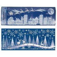Raamsticker kerstdorp 53 cm 2 assorti | 48 stuks