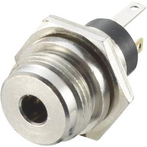 TRU COMPONENTS 718951 Jackplug 3,5 mm Bus, inbouw verticaal Aantal polen: 3 Stereo Zilver 1 stuk(s)