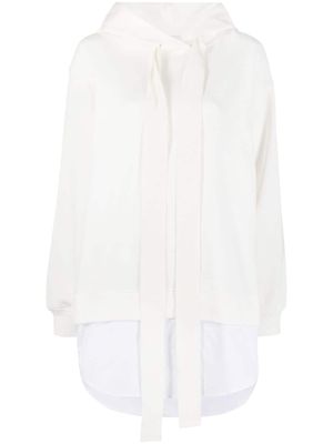 Patou hoodie Trompe à design superposé - Blanc