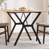 Eettafel Y-frame 80x80x75 cm massief grenenhout en staal