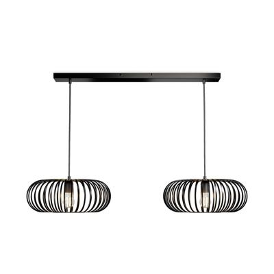 Cosmos - LED Hanglamp - 2 spots - Dimbaar - E27 Fitting - Zwart
