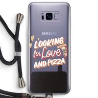 Pizza is the answer: Samsung Galaxy S8 Plus Transparant Hoesje met koord
