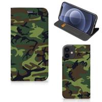iPhone 12 Mini | Hoesje met Magneet | Army Dark