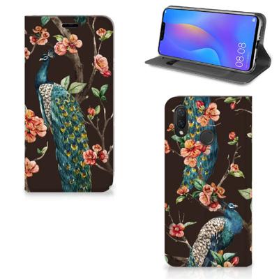 Huawei P Smart Plus | Hoesje maken | Pauw met Bloemen