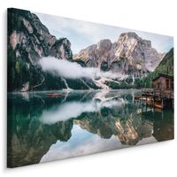 Schilderij - Lago di Baies, Italië, 4 maten, Premium print, wanddecoratie