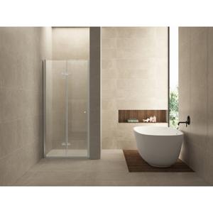 Wiesbaden Maki Nisdeur Vouwbaar Links - 900x2000x8mm- NANO - Helder Glas/Chroom