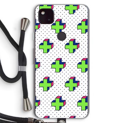 8-bit N°10: Pixel 4a 5G Transparant Hoesje met koord
