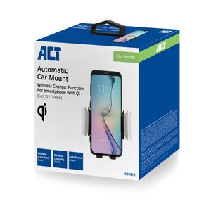 ACT Connectivity Automatische smartphone autohouder met draadloze snellaadfunctie houder