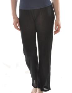 Zijden Legging Wijd Alkena Kleur Zwart Maat Medium