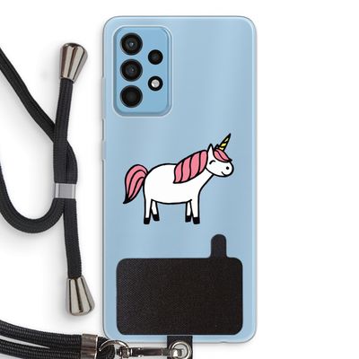 Eenhoorn: Samsung Galaxy A52 Transparant Hoesje met koord