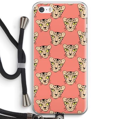 Tijger: iPhone 5 / 5S / SE Transparant Hoesje met koord
