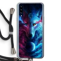 Where Light And Dark Meet: Samsung Galaxy A20s Transparant Hoesje met koord