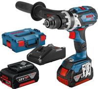 Bosch Blauw gsb 18v-110 c professional | accuschroef klopboormachine | 2x 18v 5.0ah li-ion in l-boxx - 06019g030d