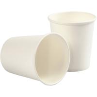 Beker van papier, H: 7,8 cm, d 7,2 cm, 205 ml, wit, 50 stuk/ 1 doos Beker van papier, H: 7,8 cm, d 7,2 cm, 205 ml, wit, 50 stuk/ 1 doos