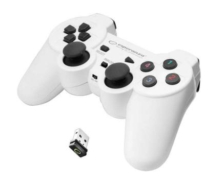 Esperanza EGG108W game controller Zwart, Wit RF Gamepad Analoog/digitaal PC, Playstation 3