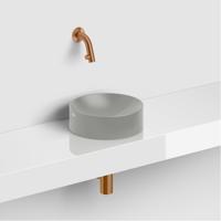 Clou Vale fontein 22cm Keramiek rond zonder kranenbank mat grijs CL/03.32164